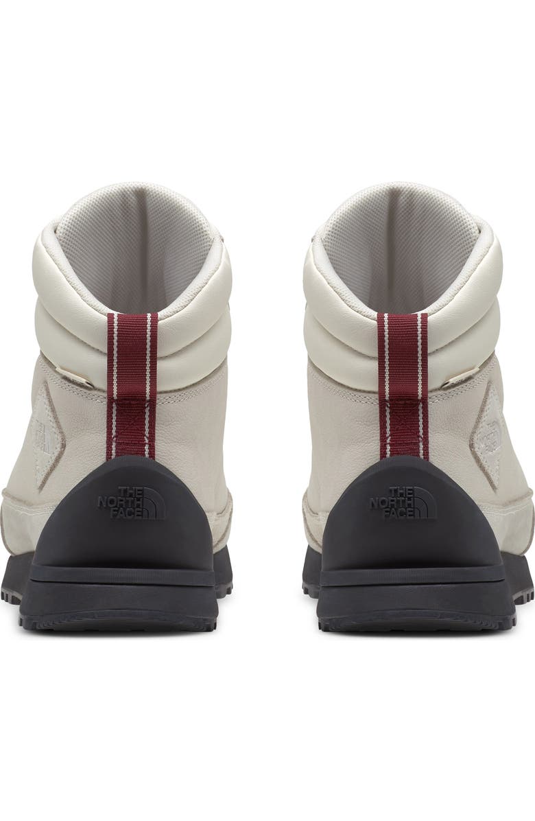 The North Face Back to Berkeley IV Leather Waterproof Hiking Boot, Alternate, color, White Dune/ Tnf Black
