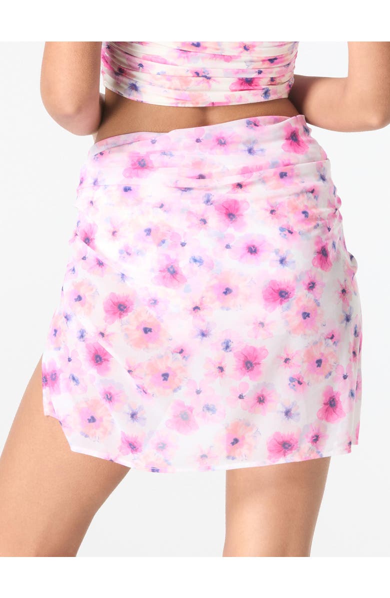 Carmen Marc Valvo Short Bead Mesh Pareo Cover Up, Alternate, color, White