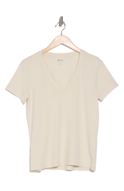 Madewell Soft Fade V-neck Cotton T-shirt In Dove