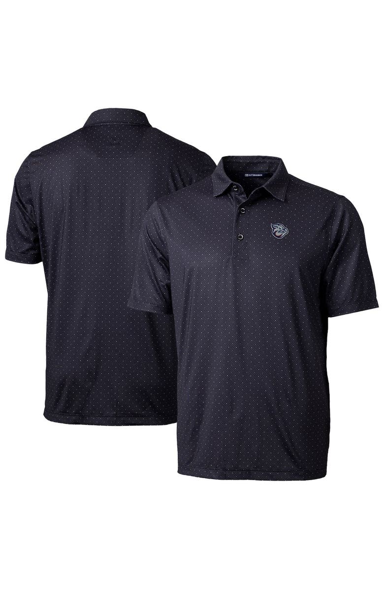 Cutter & Buck Men's Cutter & Buck  Black Lehigh Valley IronPigs Pike Double Dot Print Stretch Polo, Main, color, 