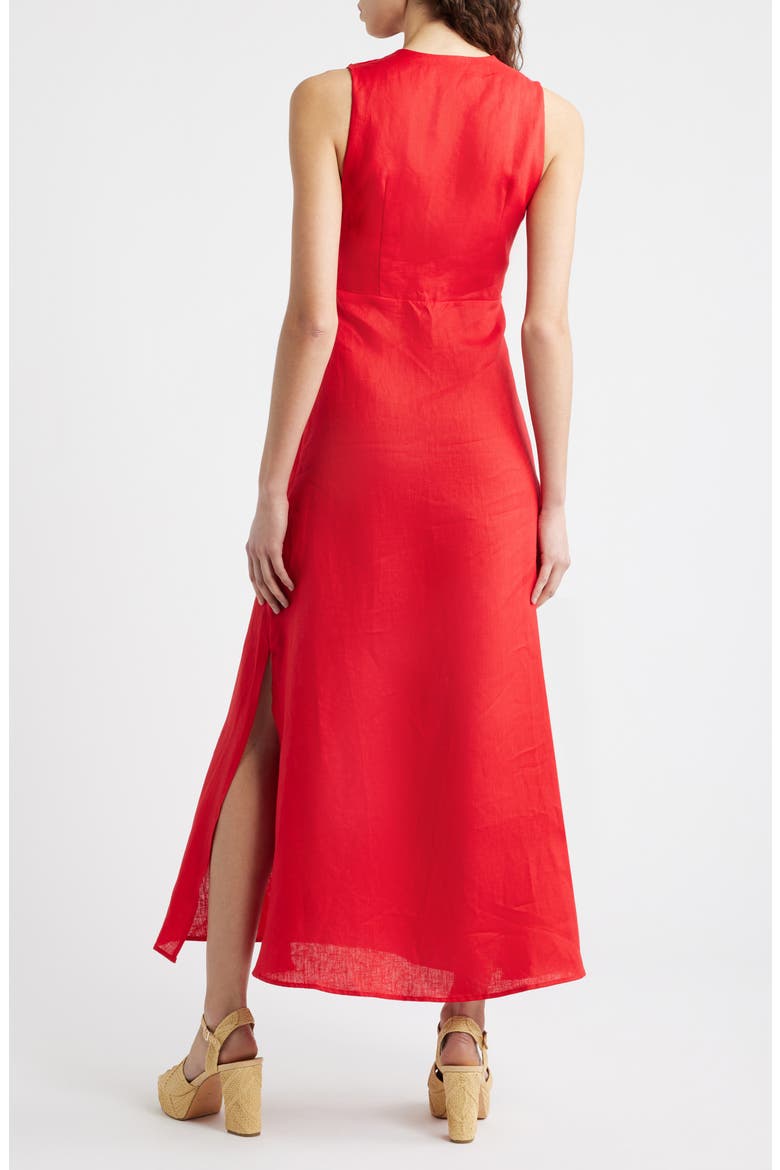 farm rio garden appliqu linen blend midi dress Rent Farm Rio Red Dress UK 8