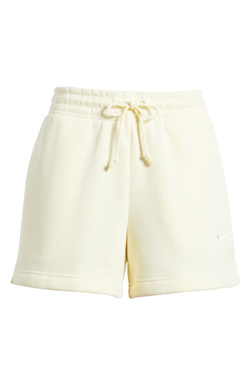 Nike Sportswear Phoenix Fleece Mid-rise 4-inch Shorts In Yellow