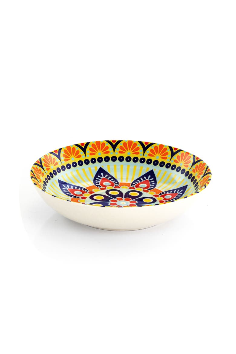 Zen Mozaik 16 Piece Luxurious Stoneware Dinnerware, Alternate, color, Blue