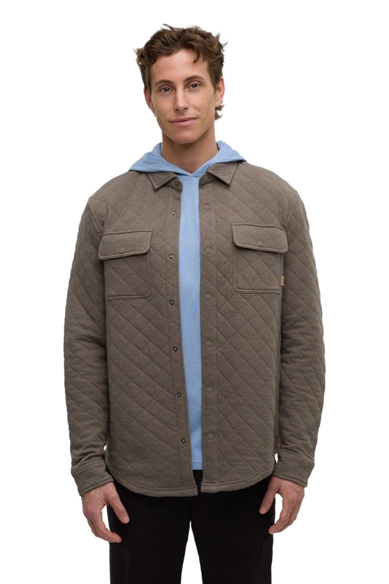 Quilted Colville Shacket, Main, color, Timber Heather