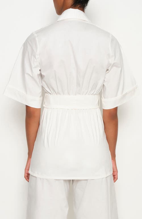 The Lulo Project Harbor Stretch Cotton Tunic Top In Crudo