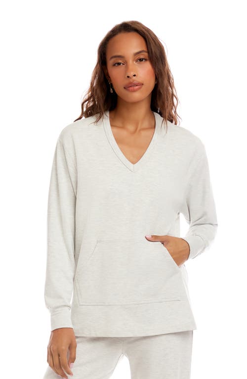 Karen Kane Kangaroo Pocket Sweatshirt In Gray