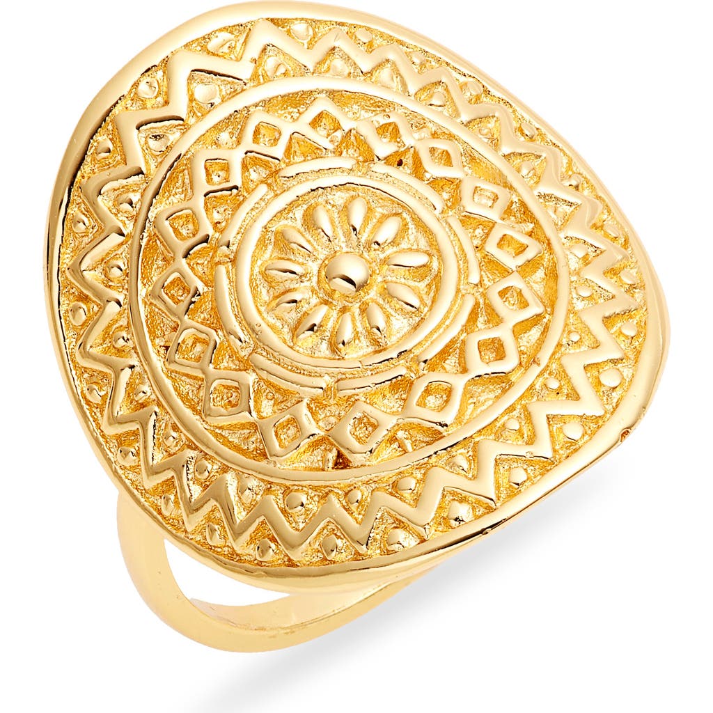 Kiara By Ki-ele Fez Mandala Ring In Gold