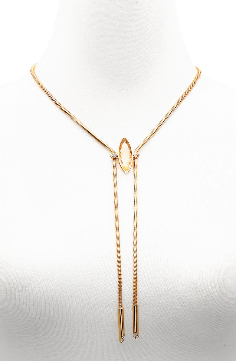 Vince Camuto Crystal Snake Chain Y-Necklace, Alternate, color, 