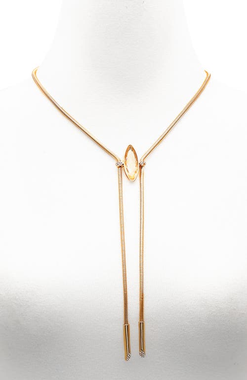 Vince Camuto Crystal Snake Chain Y-necklace In Clear/gold Tone