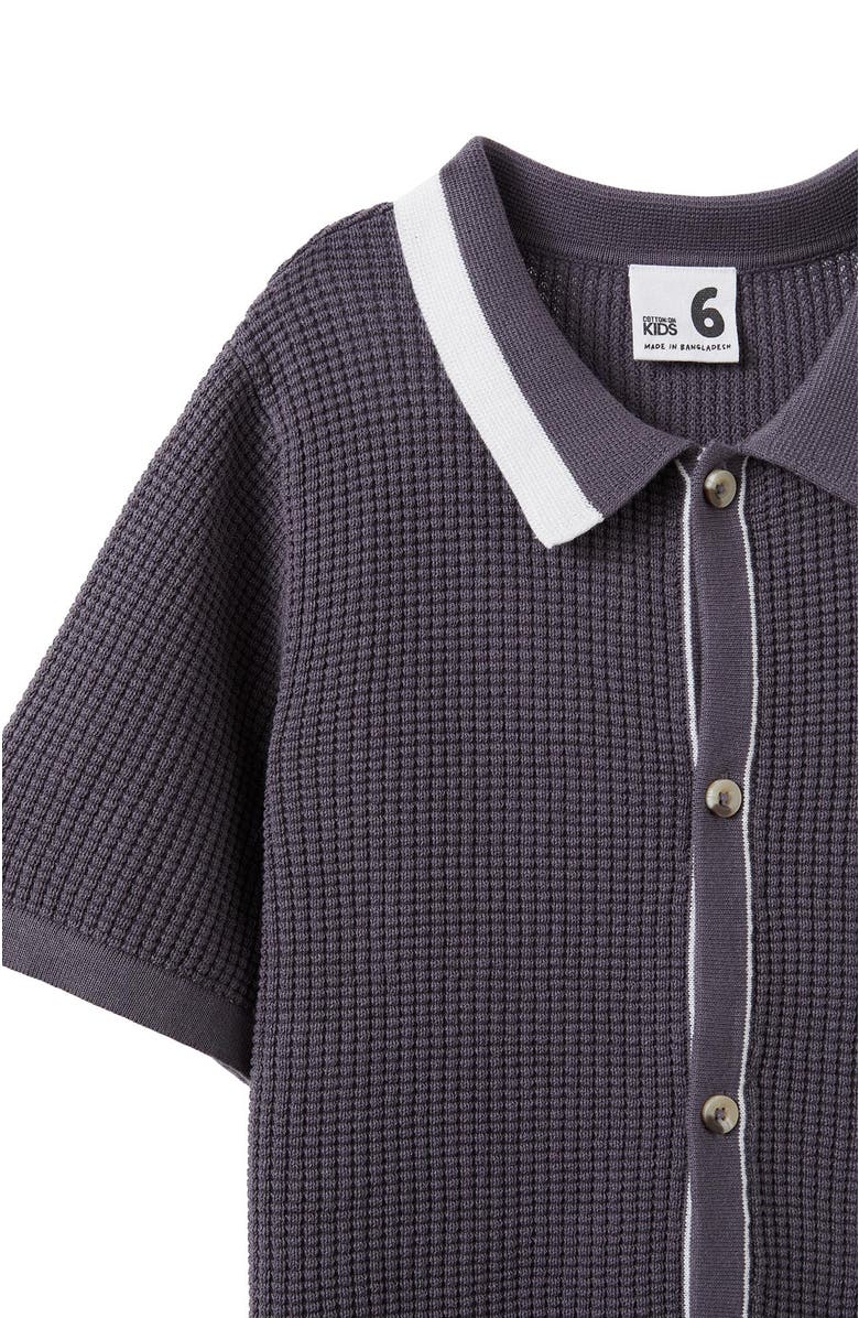 Cotton On Kids Kid
s Knitted Short Sleeve Shirt, Alternate, color, 