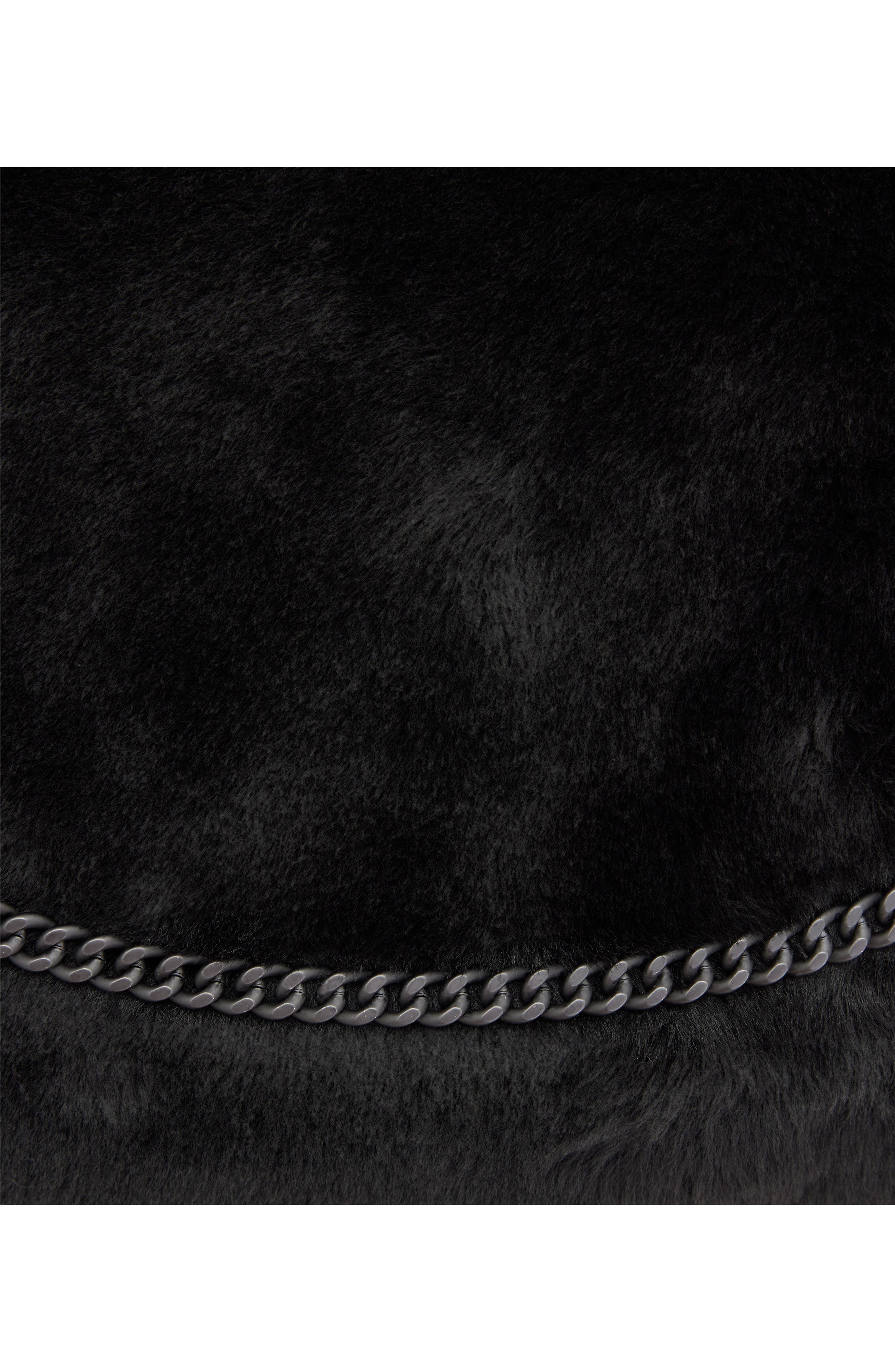 AllSaints Eve Genuine Shearling Crossbody Bag, Alternate, color, 