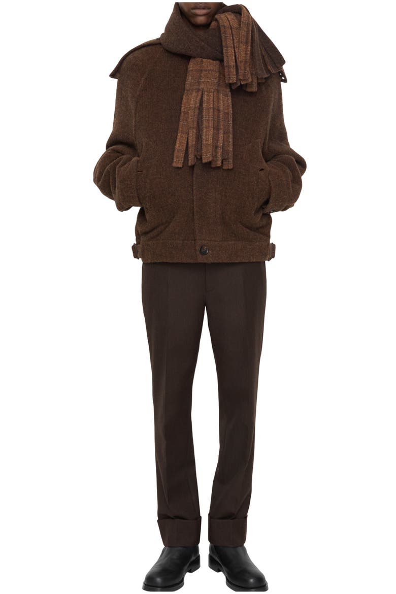 Wool Tailored Trousers, Main, color, Soot brown
