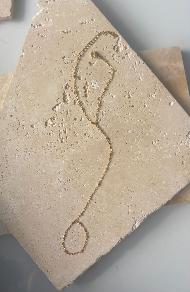 Adornia Beaded Hand Chain, Alternate, color, Gold