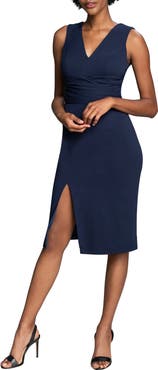 Dress the Population Alessia Tie Waist Crepe Dress