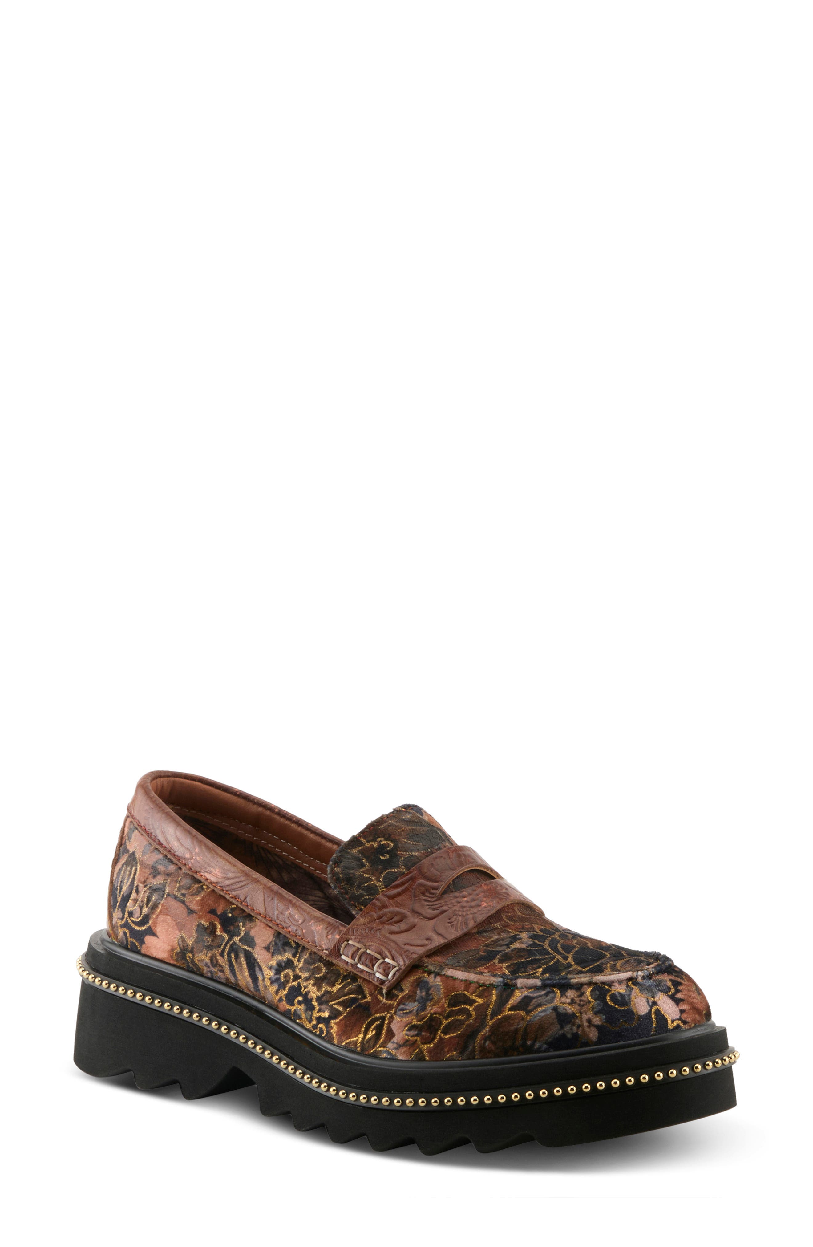 Altona-Vivi Leather Loafer, Main, color, BROWN MULTI