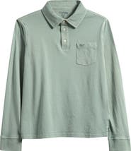 vineyard vines Kids' Surf Long Sleeve Cotton Polo