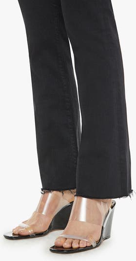 The Hustler Patch Pocket High Waist Ankle Flare Jeans