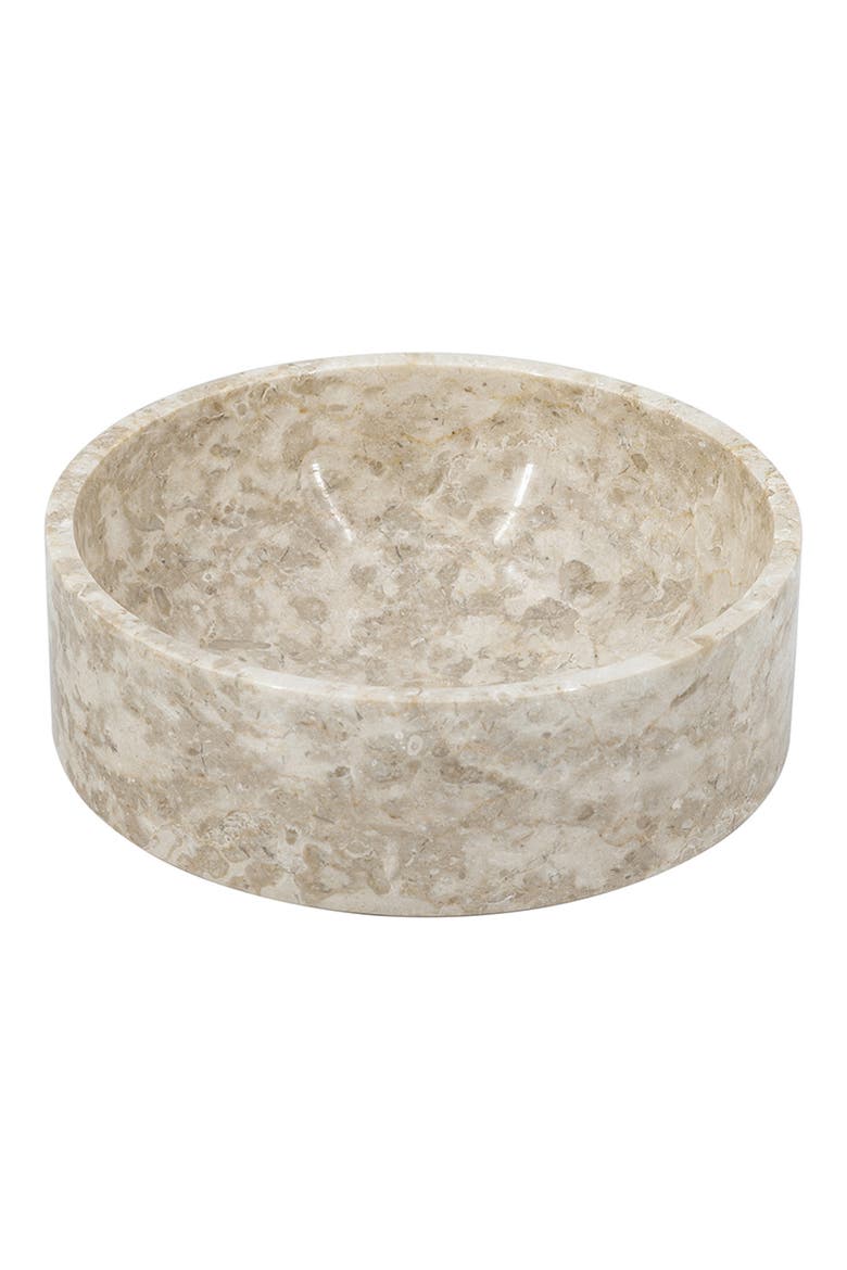 Round Decorative Marble Bowl, Main, color, NATURAL/ CREAM