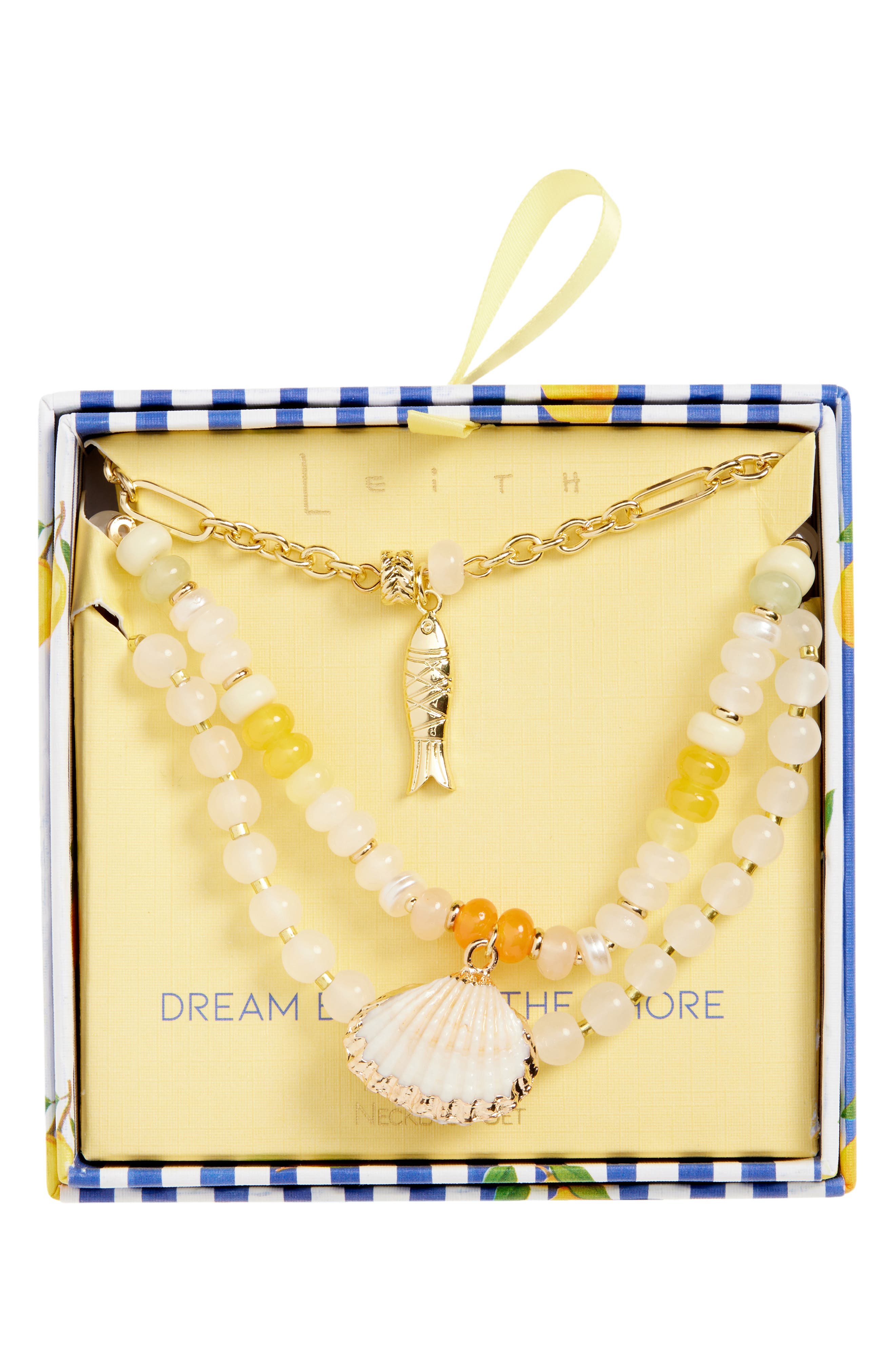 Leith Layered Sealife Beaded Necklace