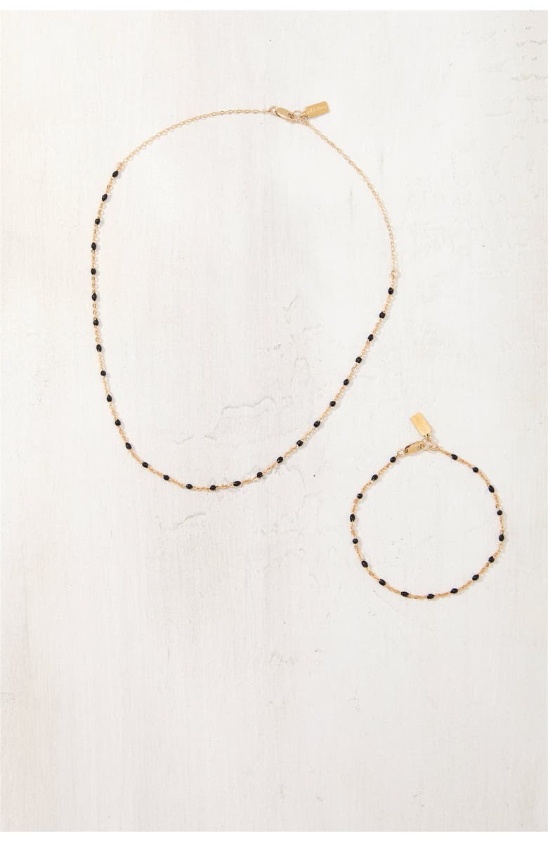 Set & Stones Kaz Bracelet, Alternate, color, Gold / Black