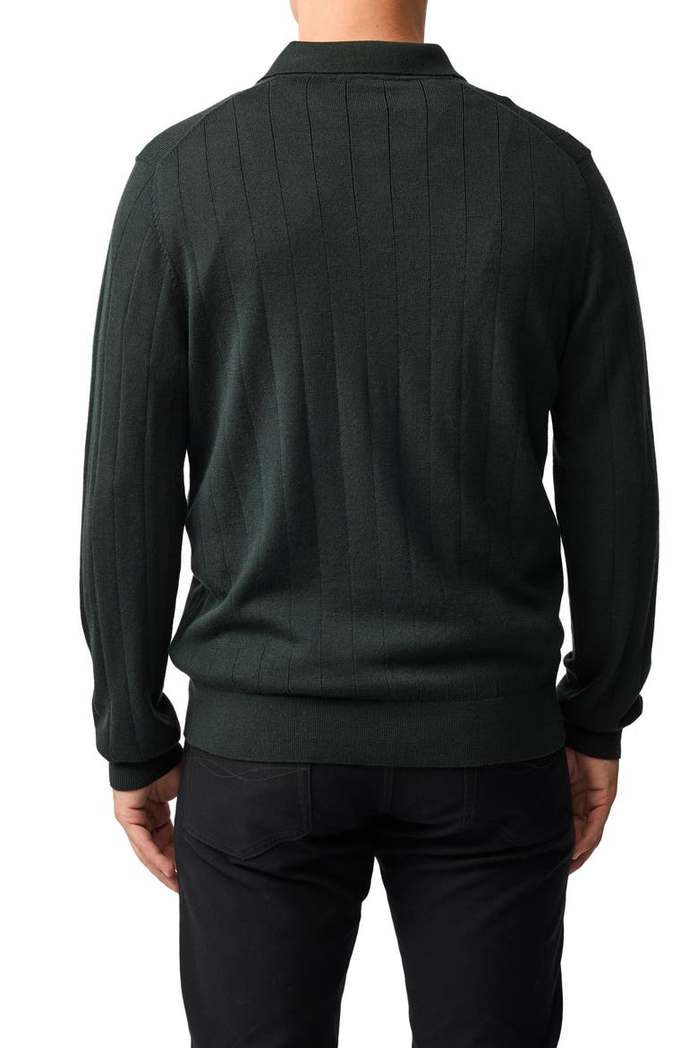 Murdoch Merino Wool Polo, Alternate, color, FOREST