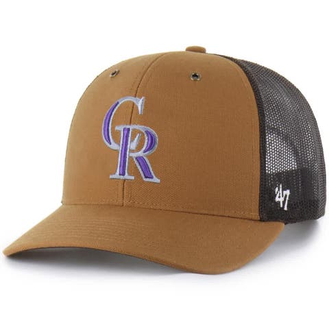 Men's Carhartt x '47  Brown Colorado Rockies Trucker Adjustable Hat