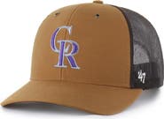 CARHARTT X 47 Men's Carhartt x '47  Brown Colorado Rockies Trucker Adjustable Hat