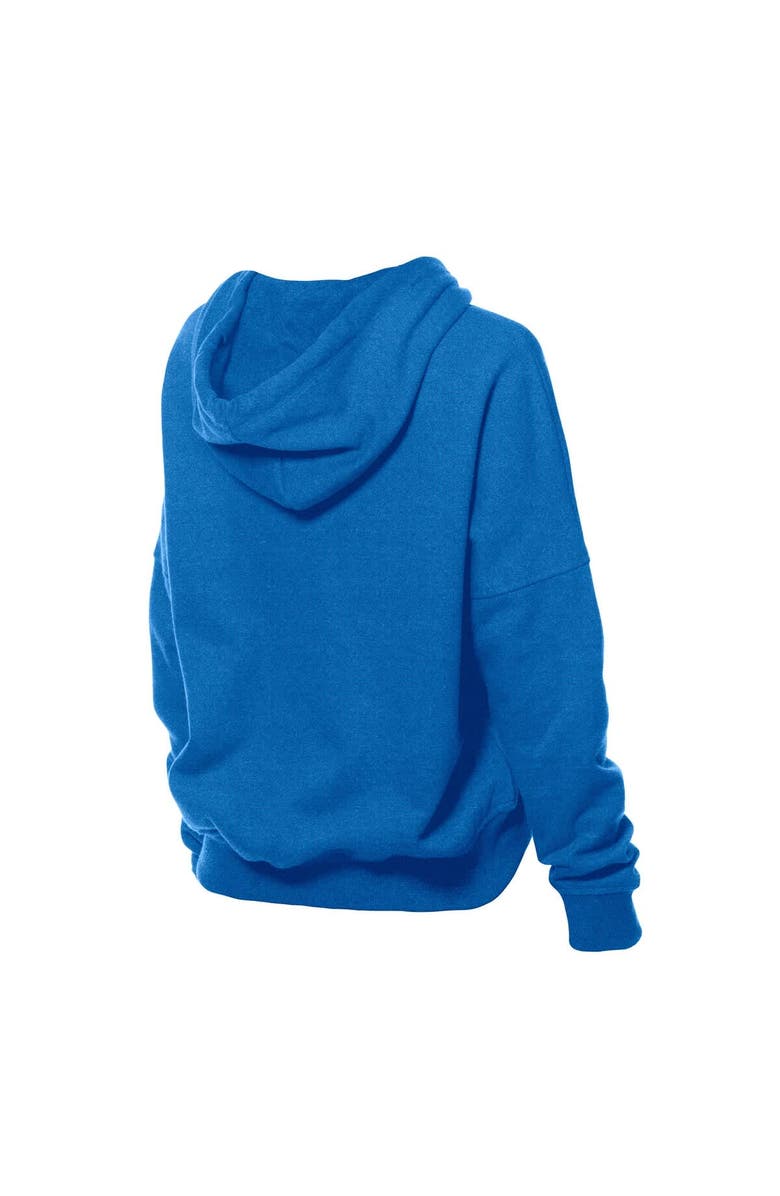 New Era Women's New Era Blue Detroit Lions Throwback Boxy Hoodie Sweatshirt, Alternate, color, Blue