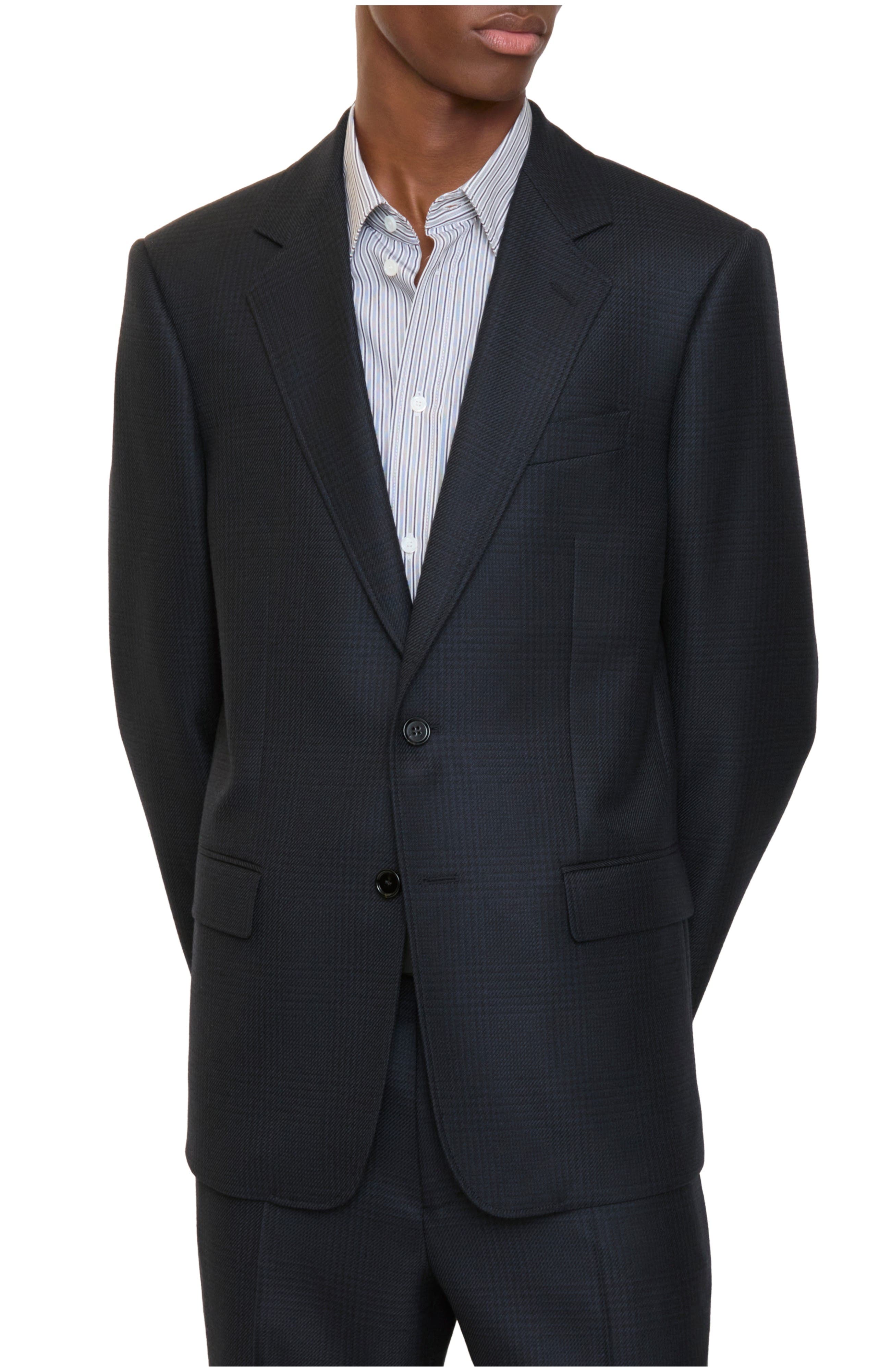 Check Wool Tailored Jacket