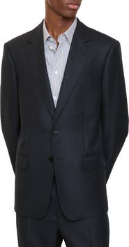 Burberry Check Wool Tailored Jacket