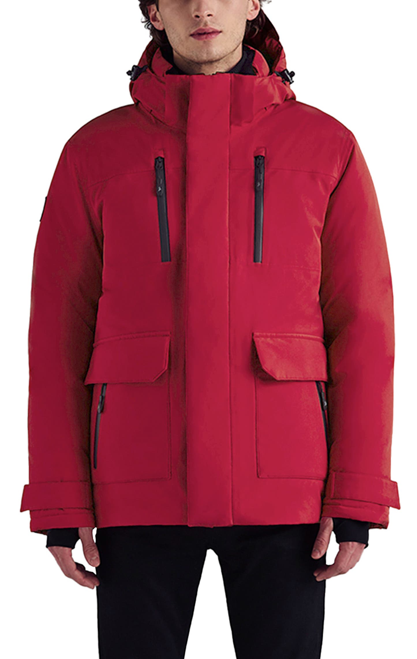 Triple F.A.T. Goose Anvil Men's Short Down Parka in Red 
