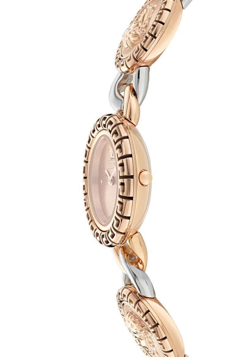 La Greca Stud Icon Two-Tone Bracelet Watch, 28mm, Alternate, color, TWO TONE