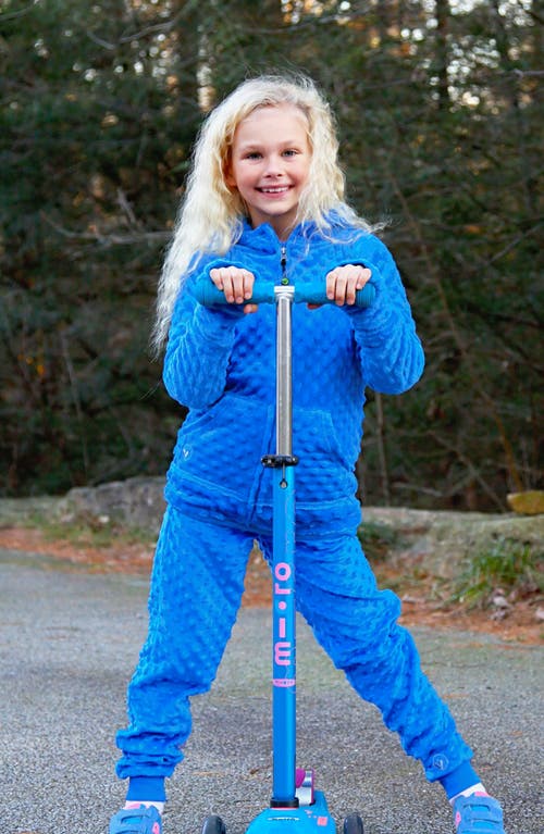 Limeapple Minky Bubble Jogger Pants In Blue