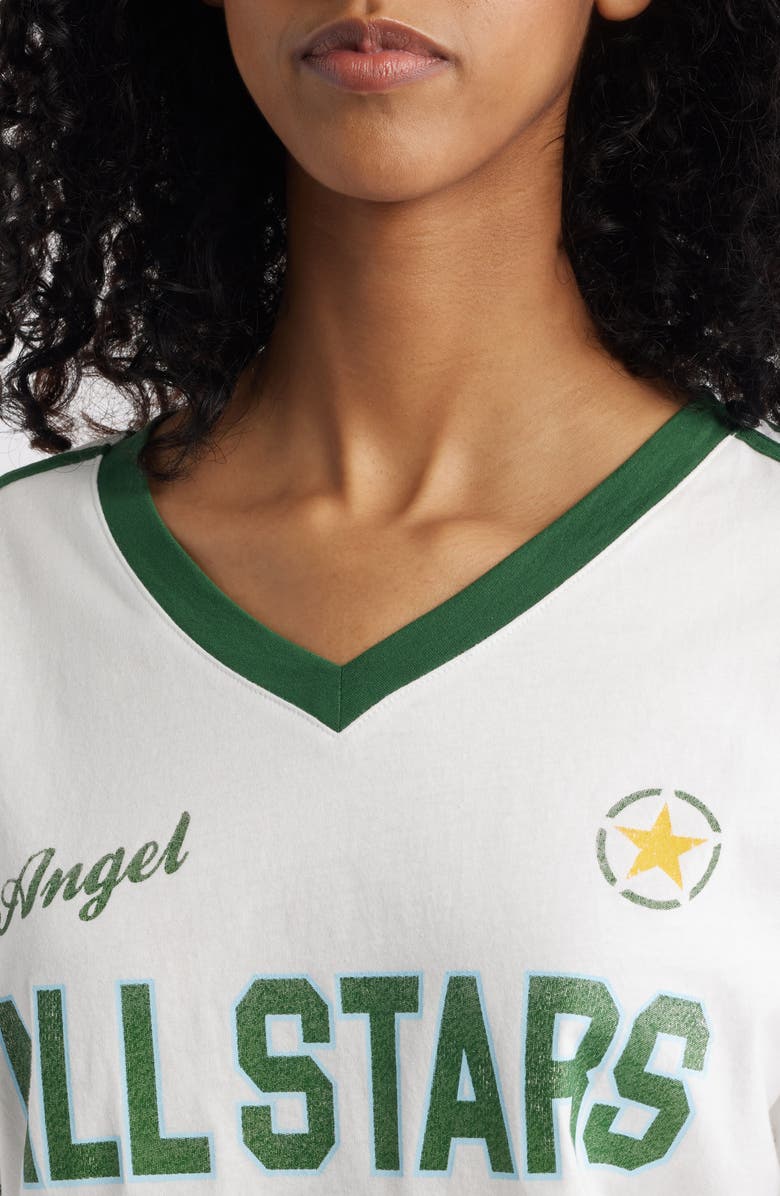 THE MAYFAIR GROUP Angel All-Stars Cotton Graphic Baseball T-Shirt, Alternate, color, Cream