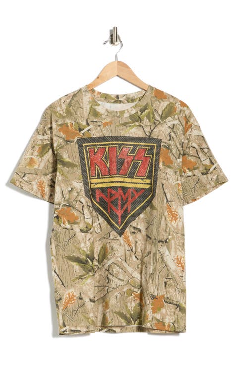 KISS Army Patch Camo Graphic T-Shirt