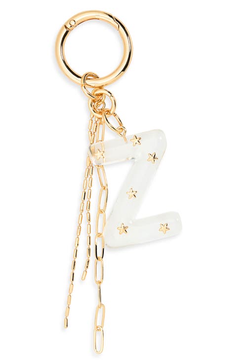 Star Studded Initial Bag Charm