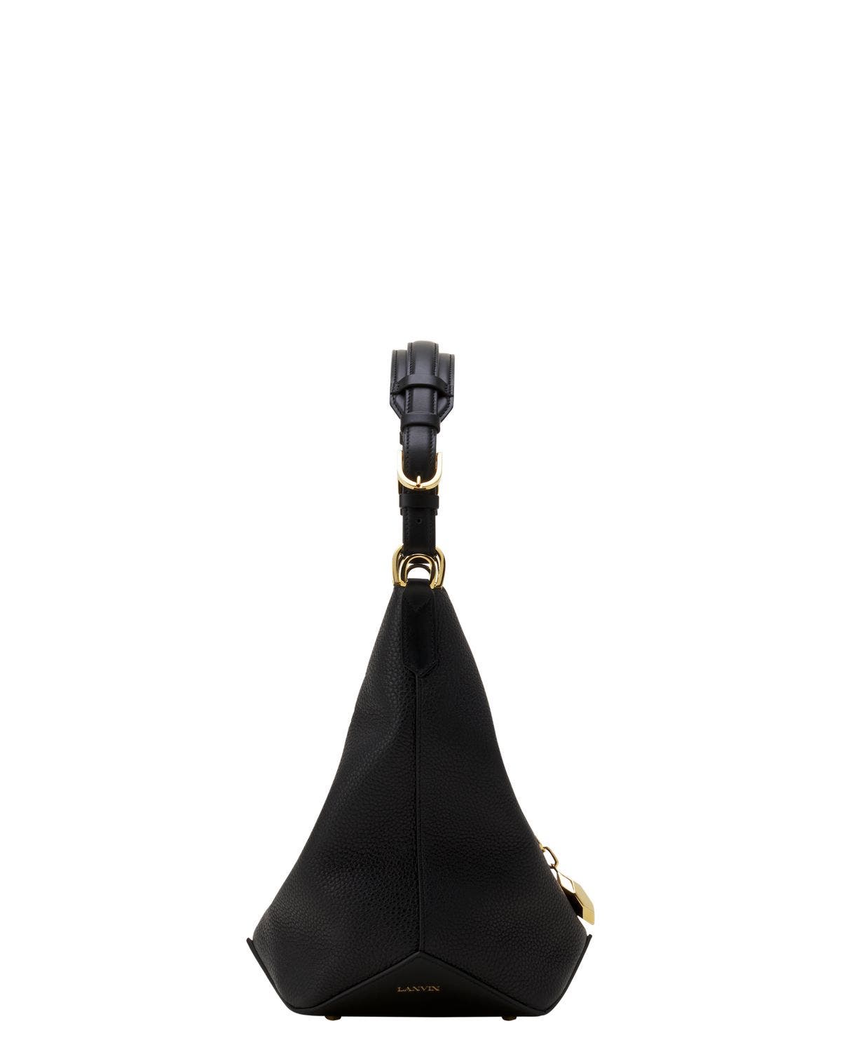 Lanvin Catch By Lanvin Medium Leather Bucket Bag, Alternate, color, Black