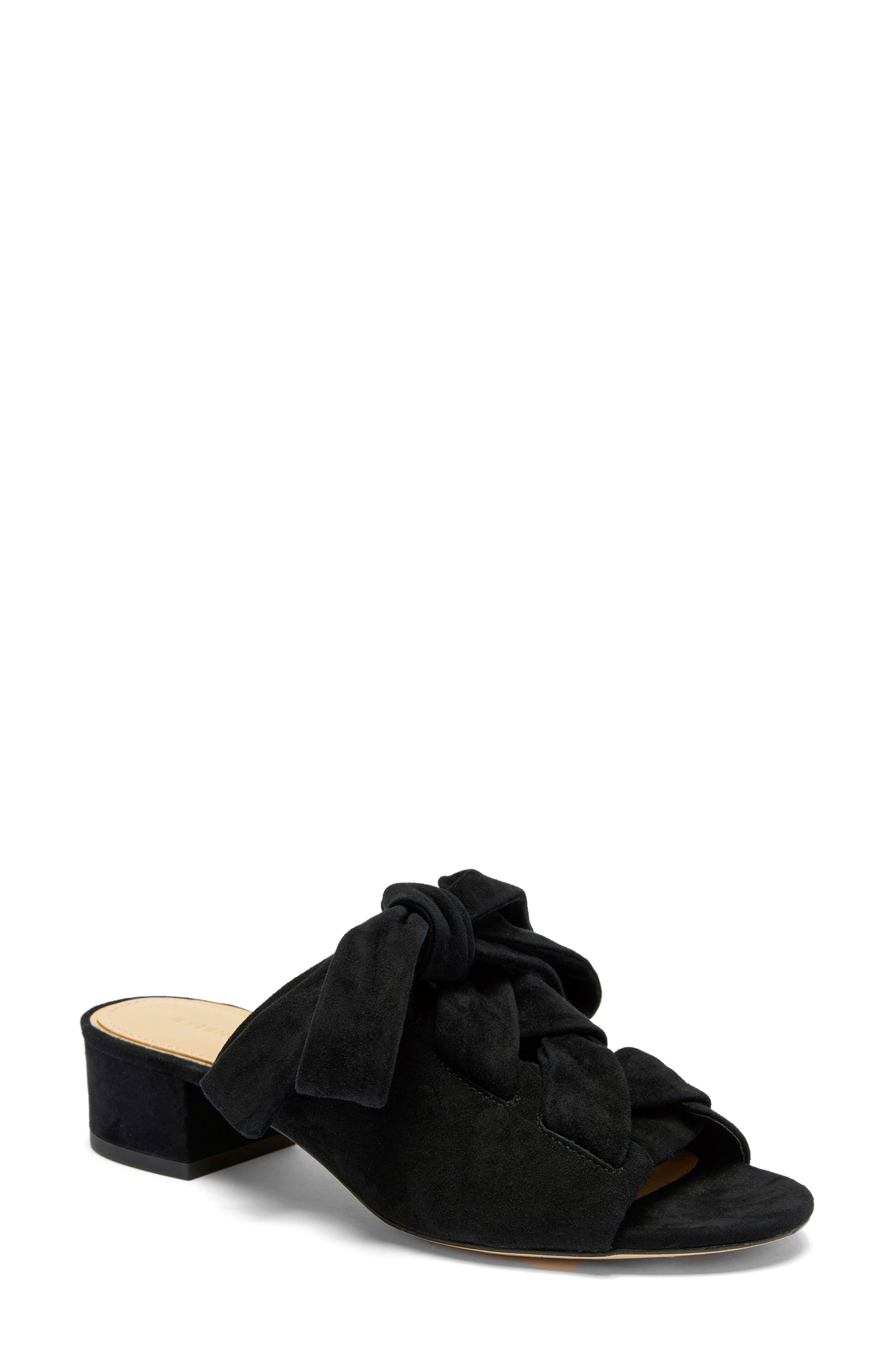 Bermuda Sandal, Main, color, BLACK LEATHER