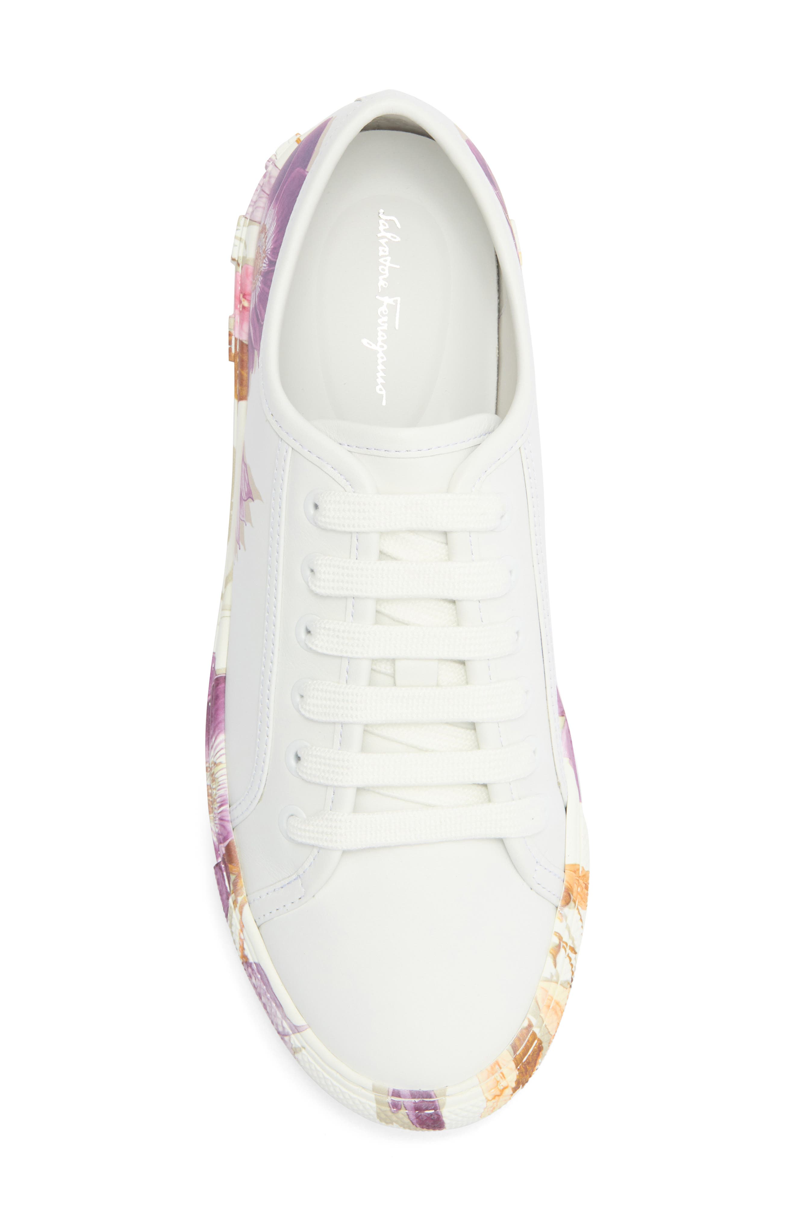 FERRAGAMO Borg Floral Print Low Top Sneaker, Alternate, color, 