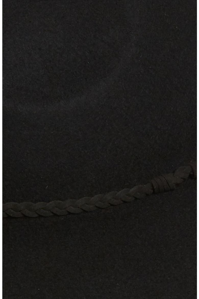 Wide Brim Felt Panama Hat, Alternate, color, BLACK