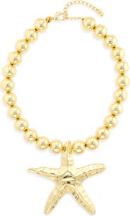 Kenneth Jay Lane Starfish Pendant Necklace