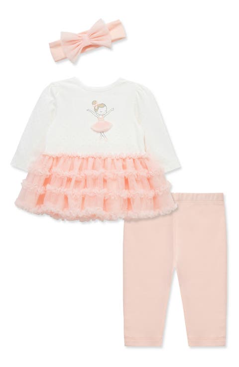 Ballerina Tutu Top, Leggings & Headband Set (Baby)