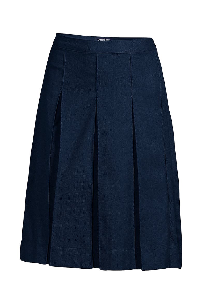 School Uniform  Solid Box Pleat Skirt Above Knee, Alternate, color, Academic Classic Navy