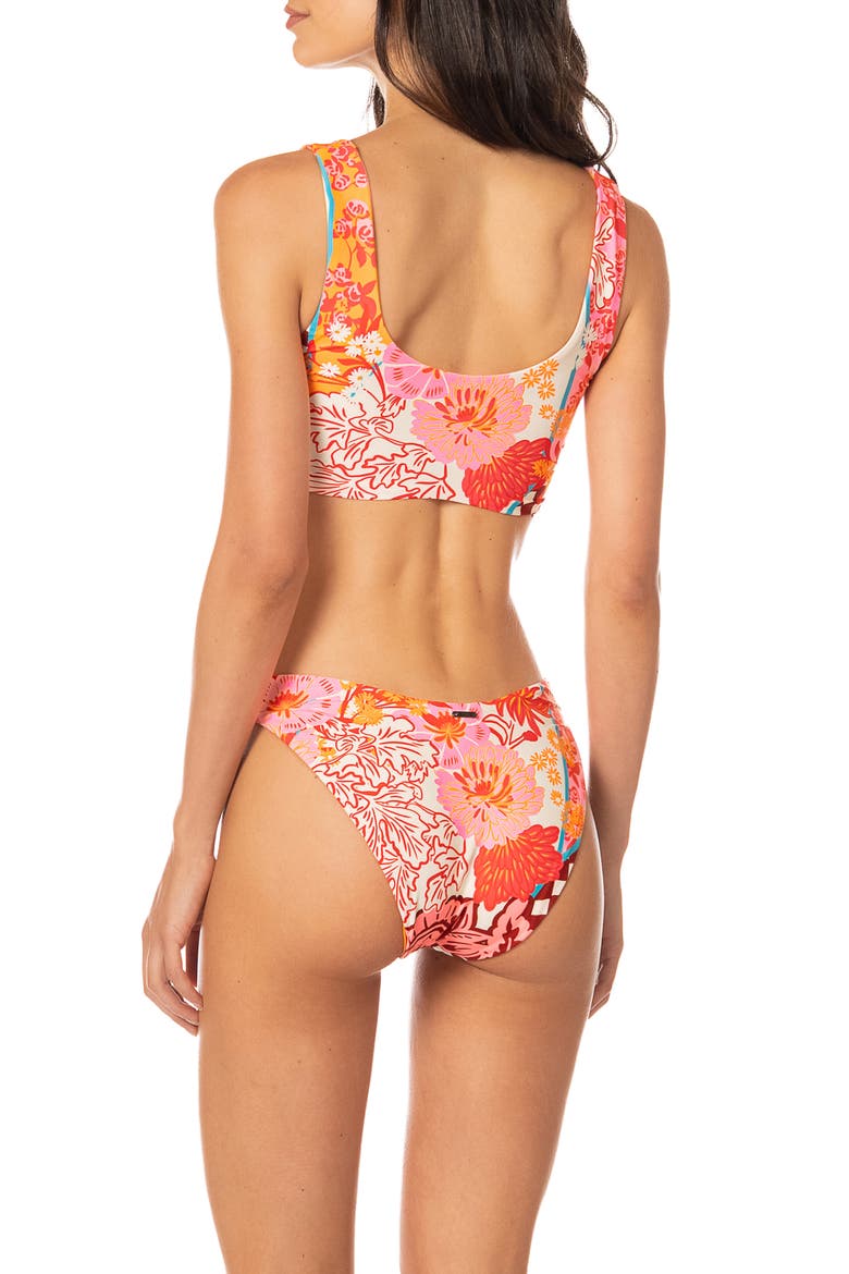 Cosmic Tropic Sunflash Splendor Reversible Bikini Bottoms, Alternate, color, OPEN PINK