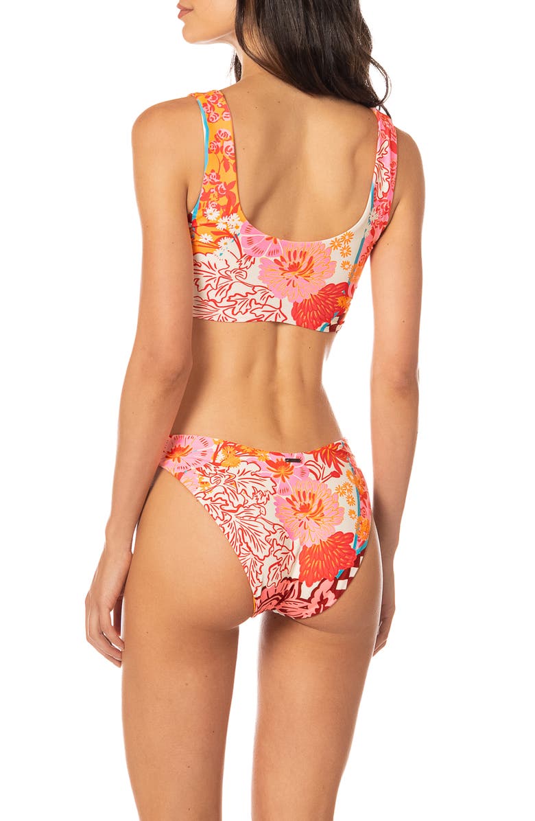 Maaji Cosmic Tropic Sunflash Splendor Reversible Bikini Bottoms, Alternate, color, Open Pink