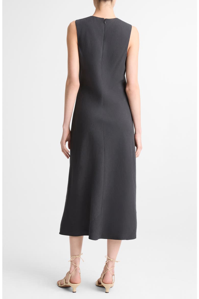 Bias Shell Midi Dress, Alternate, color, INK