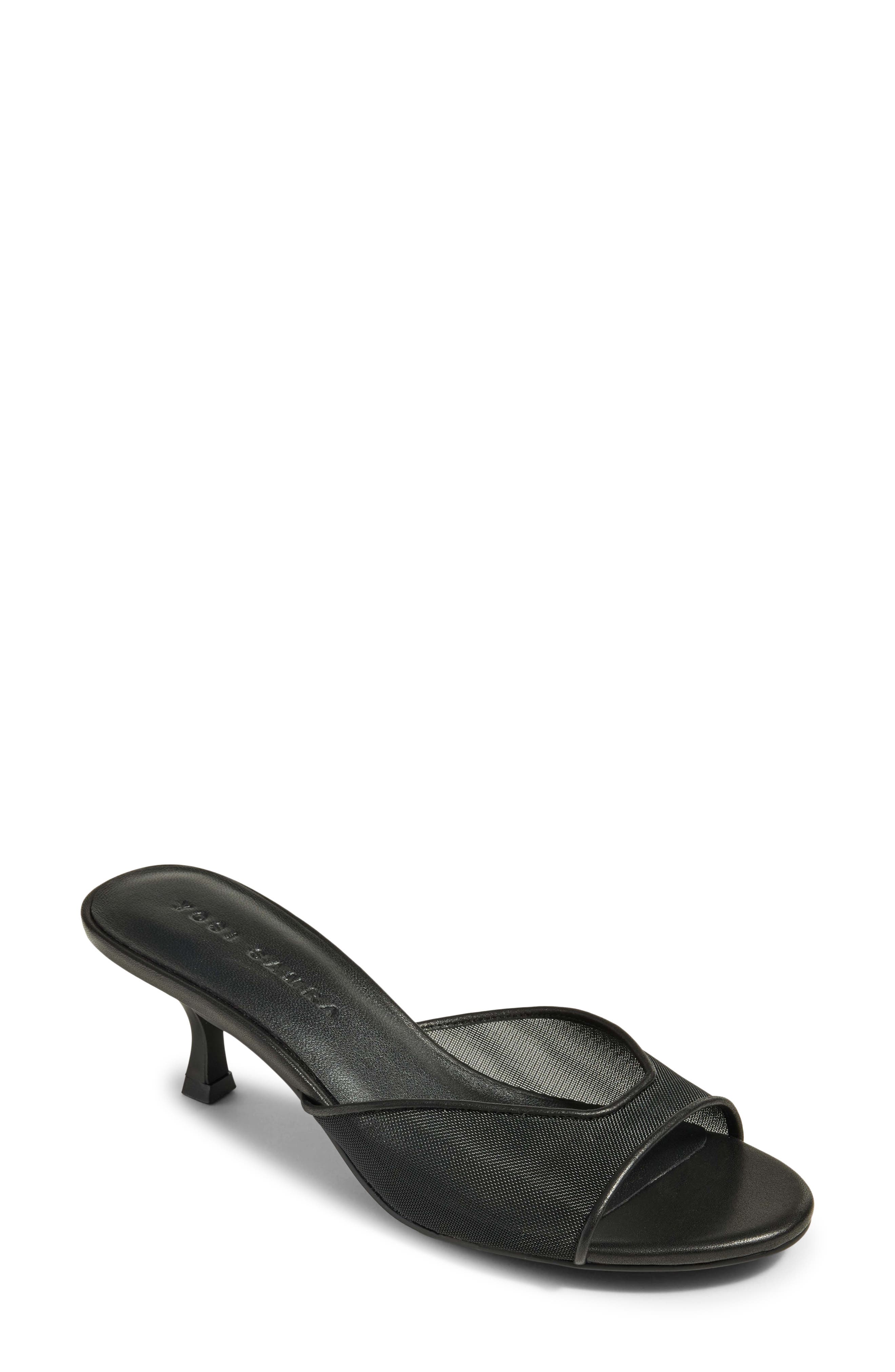 Opal Mesh Open Toe Sandal, Main, color, BLACK