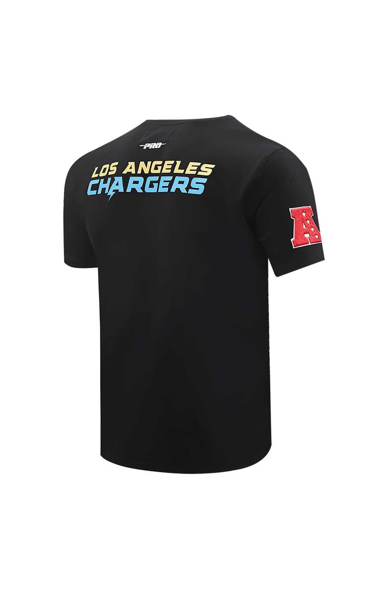 PRO STANDARD Men's Pro Standard Black Los Angeles Chargers Retro Striper T-Shirt, Alternate, color, Black