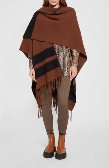 Shop Lyssé Stripe Knit Ruana In Rhythm Stripe Harness