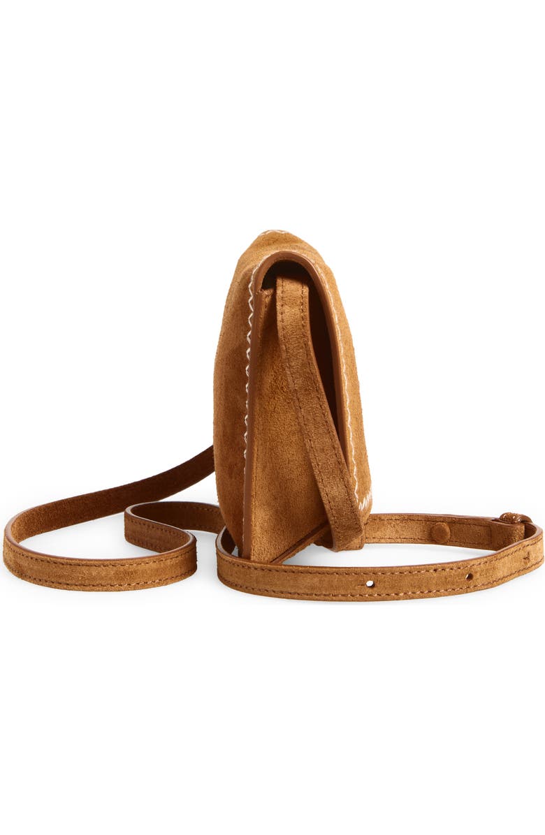 Marni Suede Pouchette Crossbody Bag, Alternate, color, Moca
